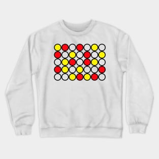 Abstract circle pattern grid with red and yellow colours - illustration Crewneck Sweatshirt
